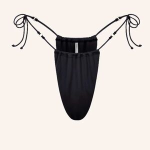 Gooseberry Seaside XS Side Tie Bikini Briefs‎ So Chic Black